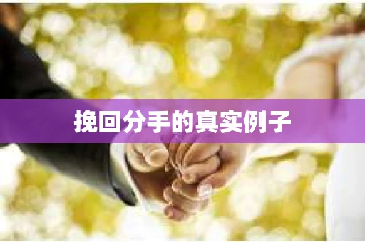 挽回分手的真实例子