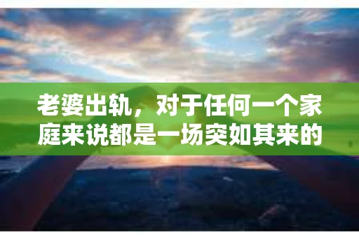 老婆出轨，对于任何一个家庭来说都是一场突如其来的风暴。面对这样的困境，如何挽回婚姻，重拾家庭的和谐，成为了许多人迫切想要了解的问题。今天，我们就来聊聊这个敏感而现实的话题——老婆出轨最好的挽回办法。