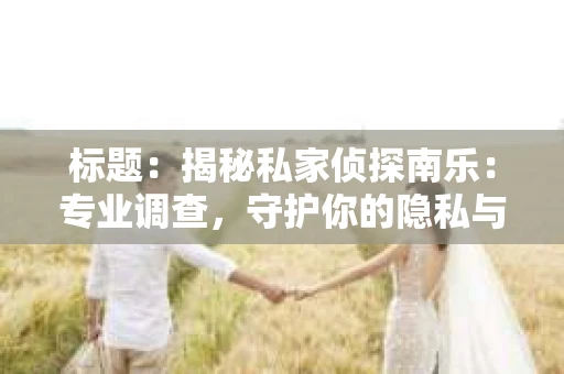 标题：揭秘私家侦探南乐：专业调查，守护你的隐私与权益
