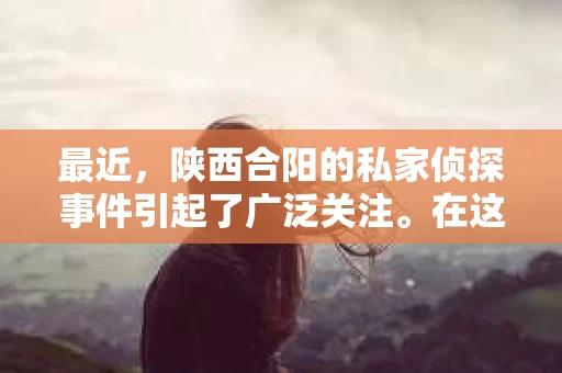 最近，陕西合阳的私家侦探事件引起了广泛关注。在这个信息爆炸的时代，隐私保护显得尤为重要。今天，我们就来聊聊这个事件，看看它背后的一些故事。