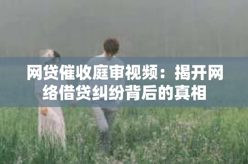 网贷催收庭审视频：揭开网络借贷纠纷背后的真相