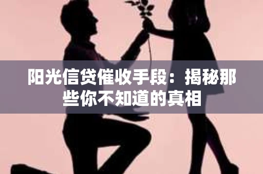 阳光信贷催收手段：揭秘那些你不知道的真相