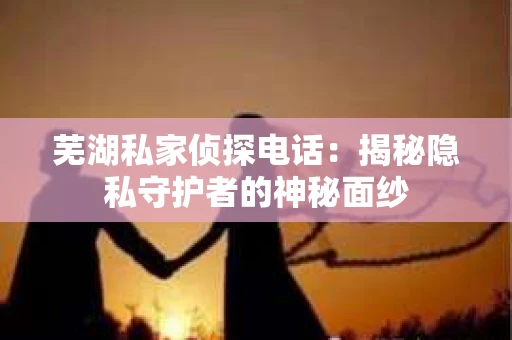 芜湖私家侦探电话：揭秘隐私守护者的神秘面纱