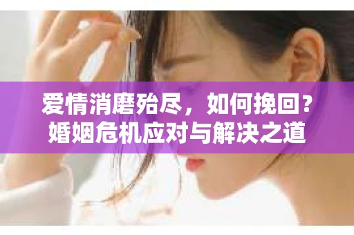 爱情消磨殆尽,如何挽回?婚姻危机应对与解决之道 爱情消磨殆尽,如何挽回?婚姻危机应对与解决之道