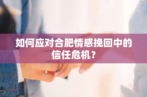 如何应对合肥情感挽回中的信任危机？