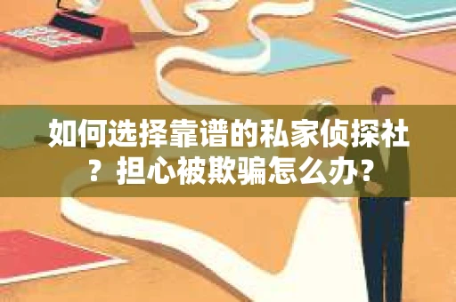 如何选择靠谱的私家侦探社？担心被欺骗怎么办？